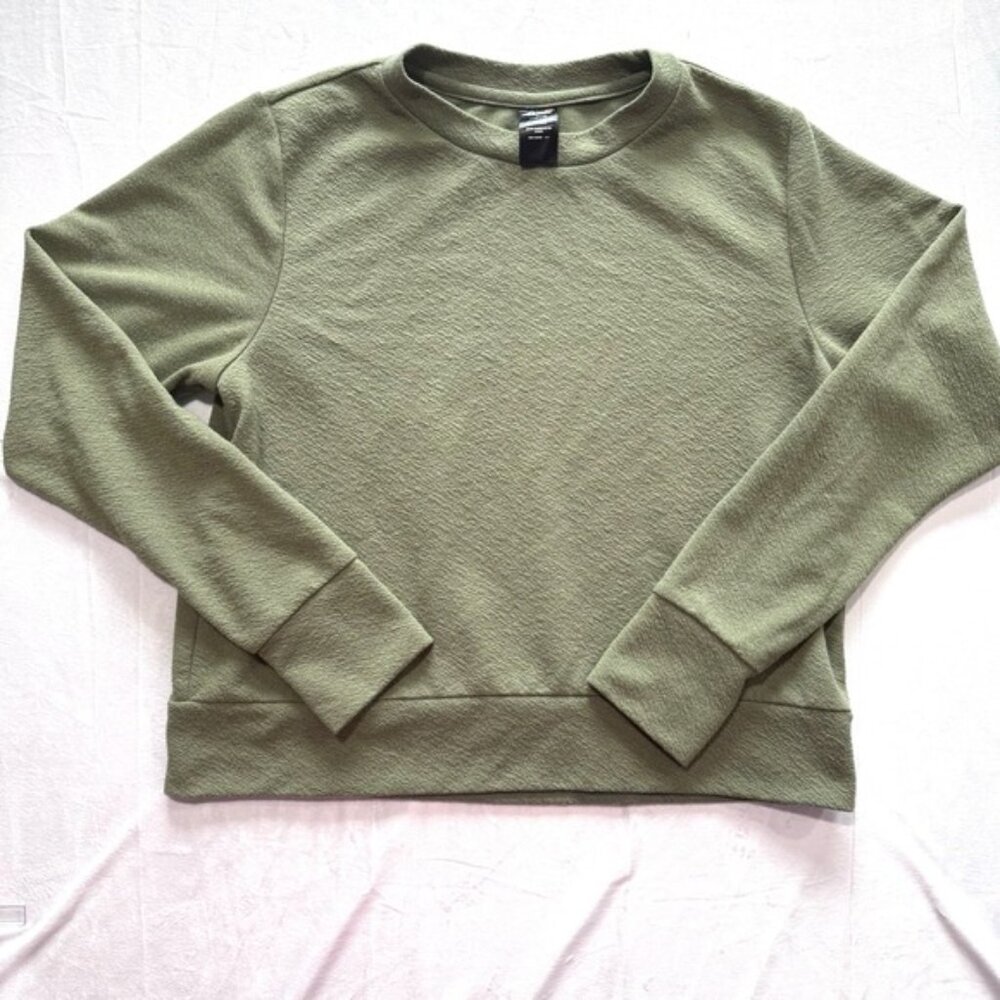 Avia Womens Textured Crewneck Long Sleeve Sweater Large Actleisure Activewear